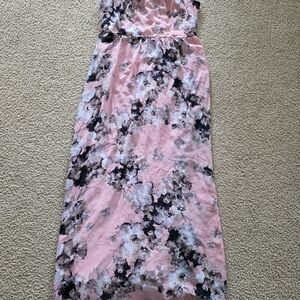 SL Fashions Pink Floral Maxi Dress